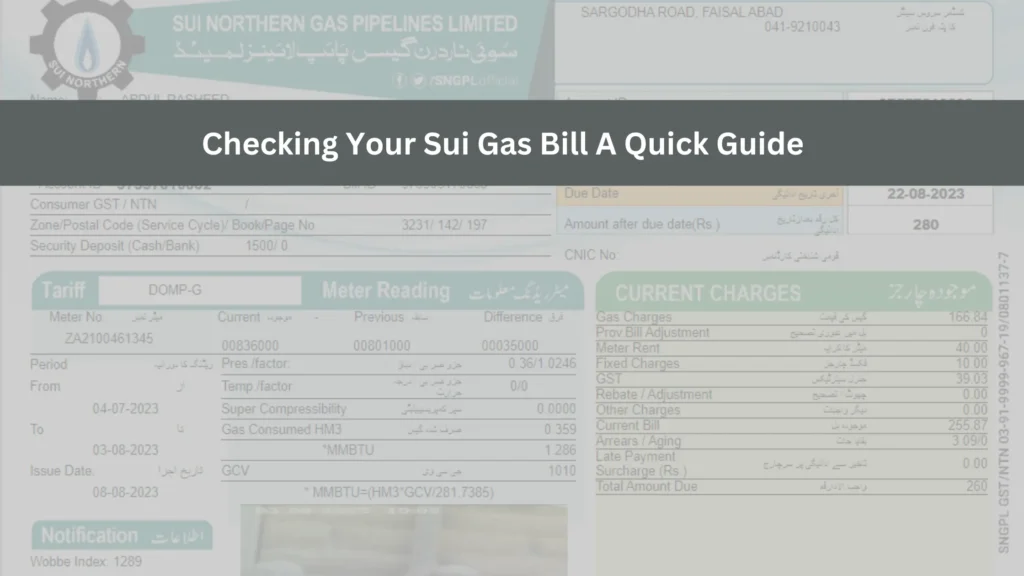 Checking Your Sui Gas Bill