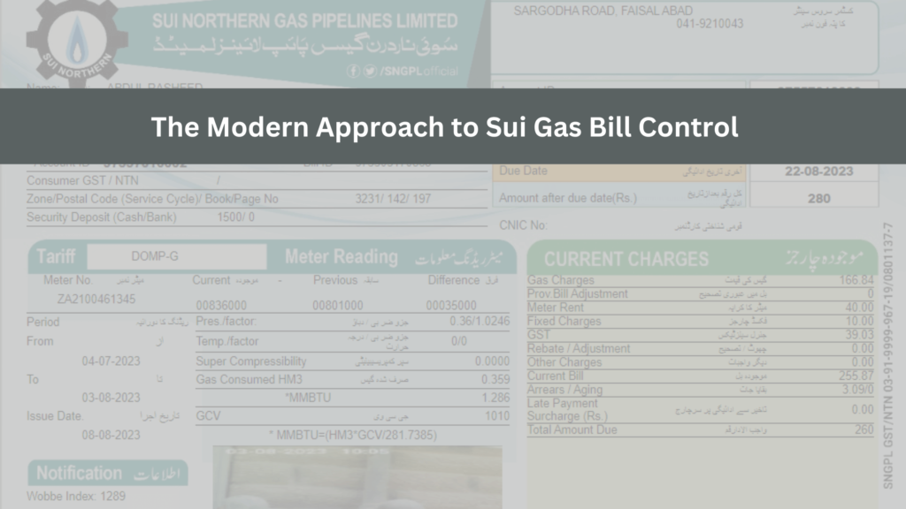 Sui Gas Bill Control